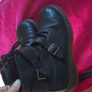 Dr. Martens Black Joska Boots Buckle Fall Style Doc 5 1480